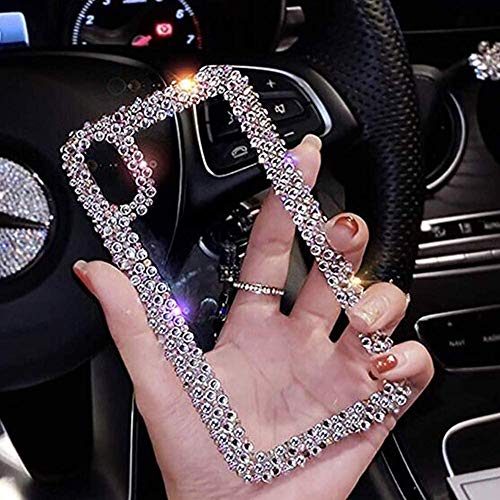 Bling Diamond Case For Samsung Galaxy A11,Aearl 3D Homemade Luxury Sparkle Crystal Rhinestone Shiny Glitter Full Clear Stones Back Phone Cover With Screen Protector -Colorful White - Thumbnail 4