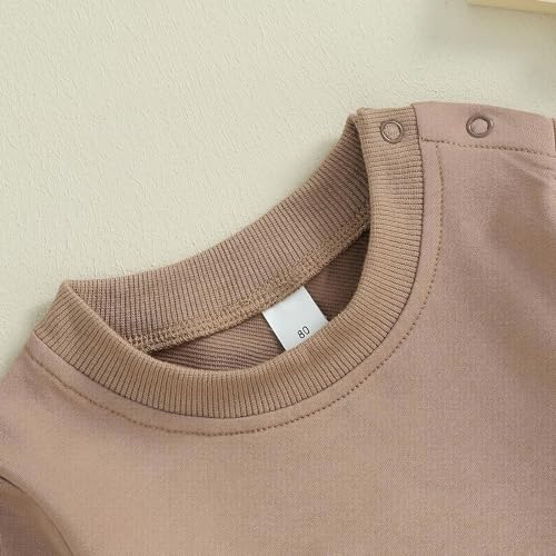Image of Baby Boy Girl Pumpkin Sweatshirt Tops Toddler Halloween Outfit Long Sleeve Crewneck Pullover Sweater Shirt Fall Clothes