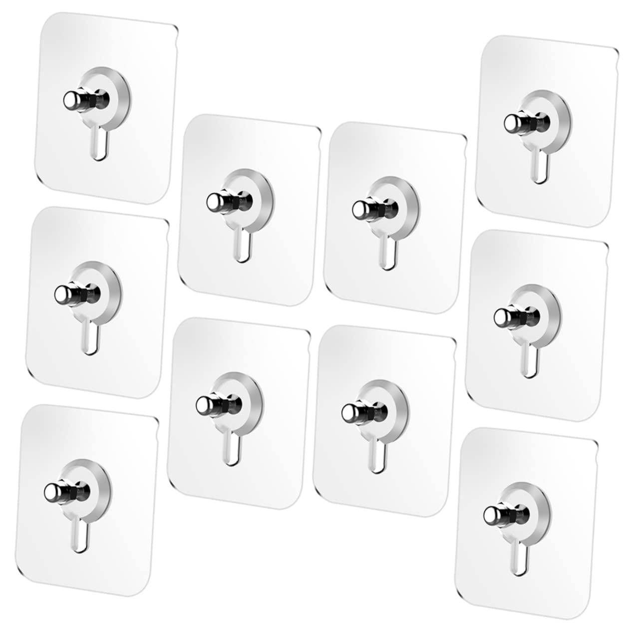 Abaodam 100piezas Ganchos Adhesivos Sin Rastro Para Decoración De Pared Adhesivos Multifuncionales Para Colgar Claves y Objetos Ligeros
