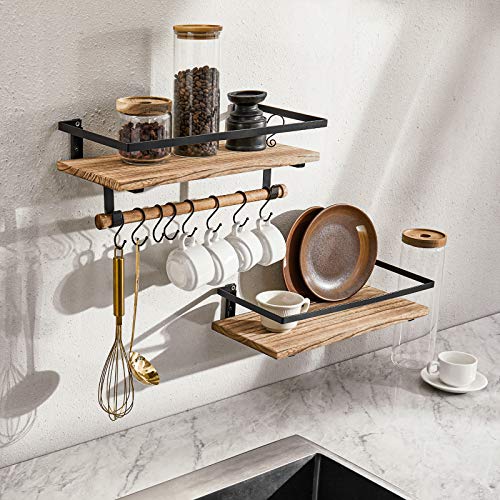Image of BAYKA 22.5x5.12 Floating Shelves for Wall,Room Decor,Raised Lip,2 Pack