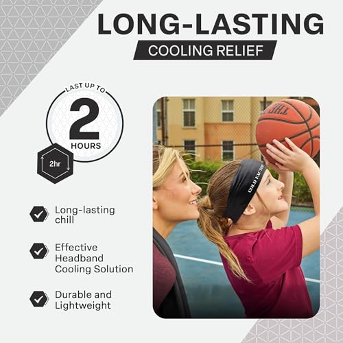 Image of COLD FACTOR Cooling Headband for Women and Men - UPF 50+ Advanced Evaporative Comfort, Instant Cooling Sweatband for Outdoor Sports, Fitness, Yoga, Hiking, Running, and Workout
