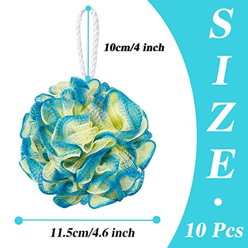 Shower Loofah Bath Sponge 50G,10 Pcs Exfoliating Loofah Shower Sponges,Scrubber Cleaning Loofah For Men And Women（Multi Color） #TOP1