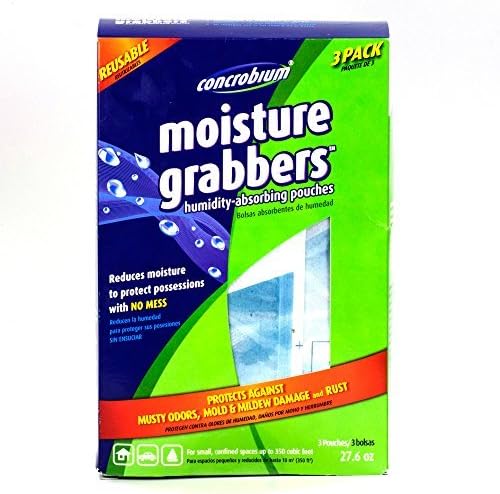 Concrobium 745-3276 8.5" X 7" X .75" 9.2 Oz Moisture Grabbers Pouches 3 Count