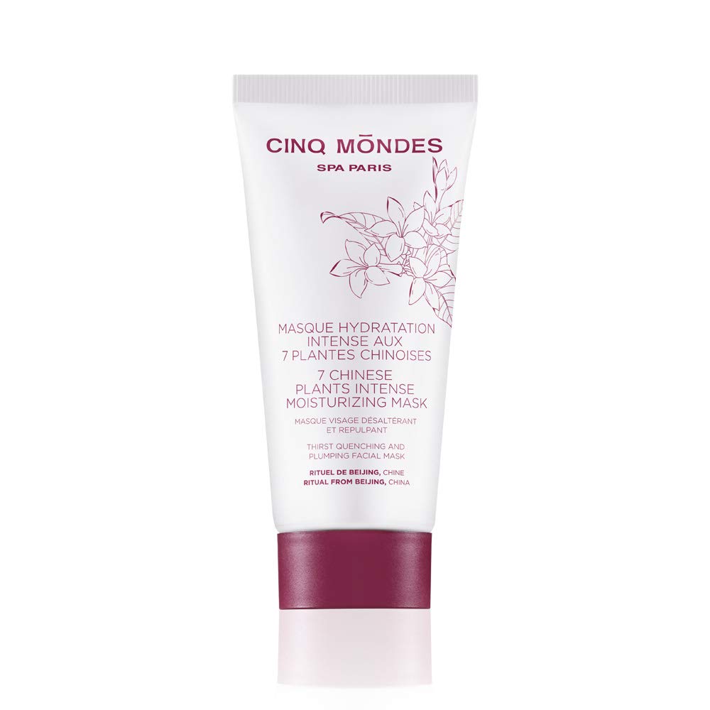 CINQ MONDESChinese Plants Intense Moisturizing Mask 2.0 Fl.Oz - Deeply Hydrating Facial Mask - Replenish Moisture Depleted Skin - With Hyaluronic Acid, Ginseng, Sesame Oil and Jasmine