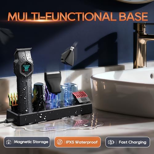 Beard Trimmer for Men — top-down angle highlighting key features