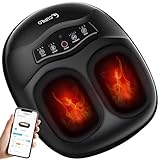CuPiLo Foot Massager for Neuropathy Pain Relief - [2026 New Version] Deep Kneading Feet Massager with App Control for Plantar Fasciitis,Foot Massager with Heat,Kneading