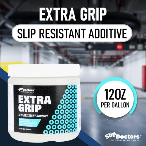 Non-Slip Paint Additive For Color Epoxy, Urethane, & Acrylic Paint - Extra Grip Anti-Skid Grit Additive Drastically Increase The Slip Resistance Of Coatings (12 Oz) #TOP1