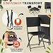 Casaria® Polyrattan Balkonmöbel 3 TLG. Klappbar Platzsparend 2 Personen Wetterfest Balkon Terrasse Bistro Garten Möbel Sitzgruppe Garnitur Set Schwarz