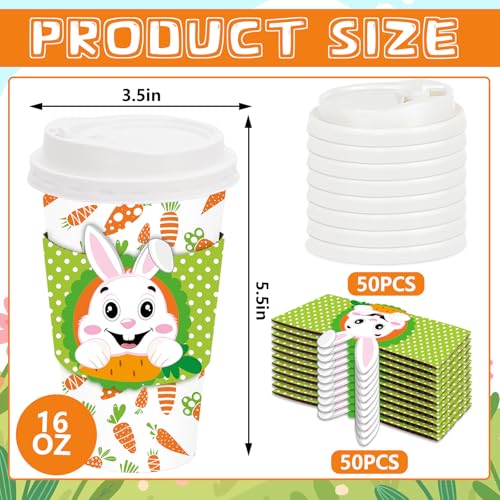 Gobelets café jetables lapin de Pâques pour buffet et réception de printemps - 3