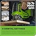 Greenworks 24V Brushless Cordless Jig Saw,3000 SPM,1 Inch Stroke Length Jigsaw with 6PCS Blades,4 Orbital Settings,45 Degree Cutting Angle,Tool-Free Blade Changing