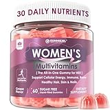 Womens Multivitamin Gummy with Iron, Biotin 2500mcg, Collagen, Keratin, Daily Vitamins A C D E Folate, B Complex, Methylated Multivitamin for Women Support Energy, Beauty, Immune, Sugar Free, 60 Cts