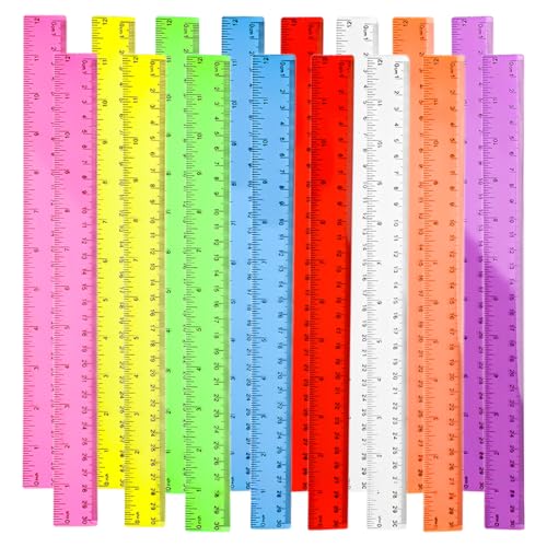 REGALO UNICO: Il righello trasparente da 12 pollici è uno strumento essenziale nel processo di apprendimento ed è abbastanza colorato da poter essere utilizzato nelle attività di apprendimento di gruppo. Si può regalare a studenti, insegnanti e altri che lo usano regolarmente nella loro vita quotidiana.