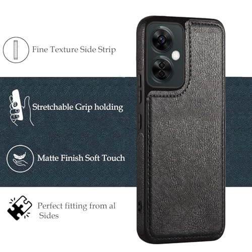 Image of MOBILOVE PU Leather Flexible Back Case Cover for | OnePlus Nord CE 3 Lite 5G (Black)