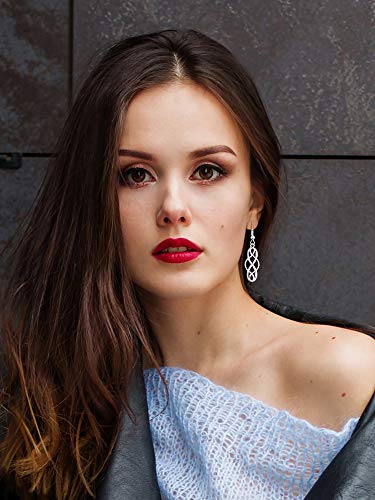 7 Pairs Celtic Knot Earrings Boho Fashion Drop Dangle Earrings for Women Knot Silver Teardrop Hoop Vintage Statement Jewelry (Elegant)4