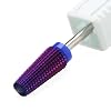 5 in 1 Nail Drill Bits,Tungsten Carbide Drill Bit, Cuticle Drill Bits Nail Bits for Nail Drill 332 Inch for Nail Bit Manicure Pedicure M, Purple