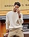 PJ PAUL JONES Men Sweater Crewneck Waffle Sweaters Casual Knit Pullover Sweater for Men Apricot