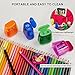 Sonuimy Pencil Sharpeners, 4 Pcs Pencil Sharpeners Manual,Dual Holes Compact Colored Handheld Pencil Sharpener for Kids with Lid Adults Students School Class Home Office (Covered)