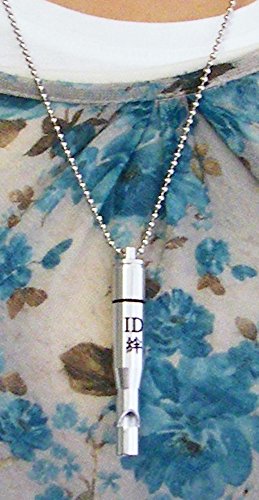 Silbato de emergencia con collar y papel ID miniatura 2
