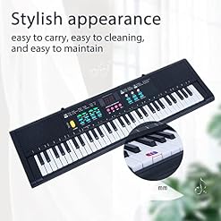 Clavier Piano 61 Touches Musique Numérique Clavier Électronique Piano Électrique avec Microphone D’écran D’affichage… - Les Beatles, Paul McCartney, John Lennon, RIngo Starr, George Harrison Clavier Piano 61 Touches Musique Numérique Clavier Électronique Piano Électrique avec Microphone D'écran D'affichage… – Image 4