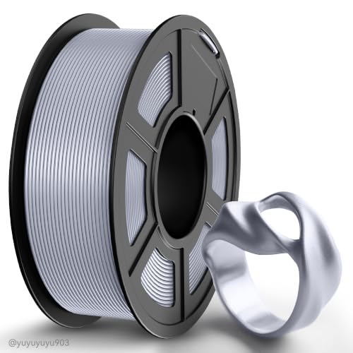 Image of TECBEARS PETG Filament 1.75, 1kg Silver | Strong Toughness PETG, Good Layer Adhesion, High Precision 3D Printer Filament, Dimensional Accuracy ±0.02mm, 1kg /Spool