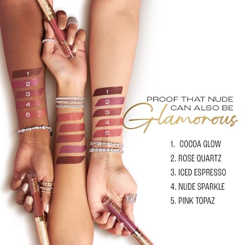 Image of Lakme Be-Jewel Shimmer Lip Liquid with Ceramides, Luminous Matte Finish, Waterproof- 301 Iced Espresso 3.5ml
