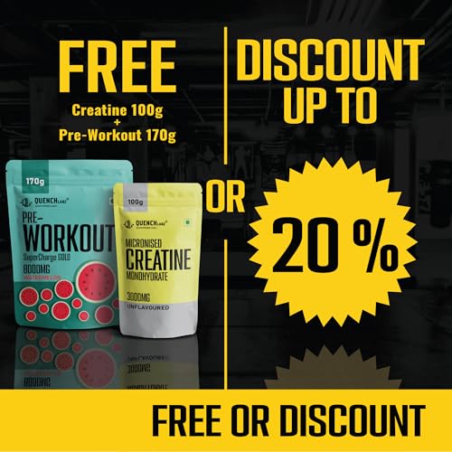 Image of Creatine Unflavoured (180gm) + Pre Workout Watermelon (170gm)