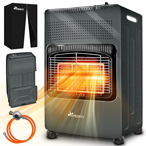 TRESKO 4200 Watt Gasheizung inkl. Gasdruckregler Gasschlauch + Abdeckung | Gasheizer Gasofen Gasheizofen mit 3 Stufen | Infrarot Gasheizgerät (Anthrazit) TRESKO 4200 Watt Gasheizung inkl. Gasdruckregler Gasschlauch + Abdeckung | Gasheizer Gasofen Gasheizofen mit 3 Stufen | Infrarot Gasheizgerät (Anthrazit)