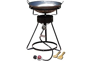 Camp Stove with Wok Stove - 24" Portable Propane Outdoor Cooker