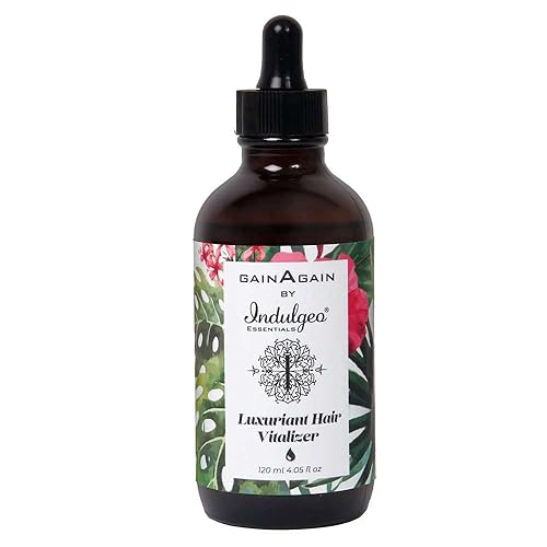Indulgeo Essentials Gain Again - Vitalizador de cabello de lujo, 4.1 fl oz para hombres y mujeres, suero para el crecimiento del cabello
