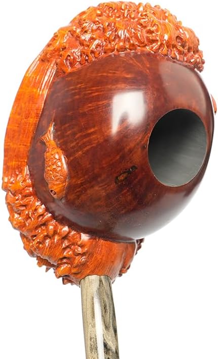 Heysong Pipes Handmade in Mediterranean Briar Pipe - Delicately Hand-Carved Animal Shapes Design Collectible (H70223Q3W1K)