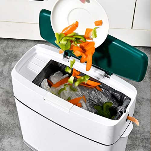 Caneca de basura rectangular con cuerda para cocina y hogar miniatura 3