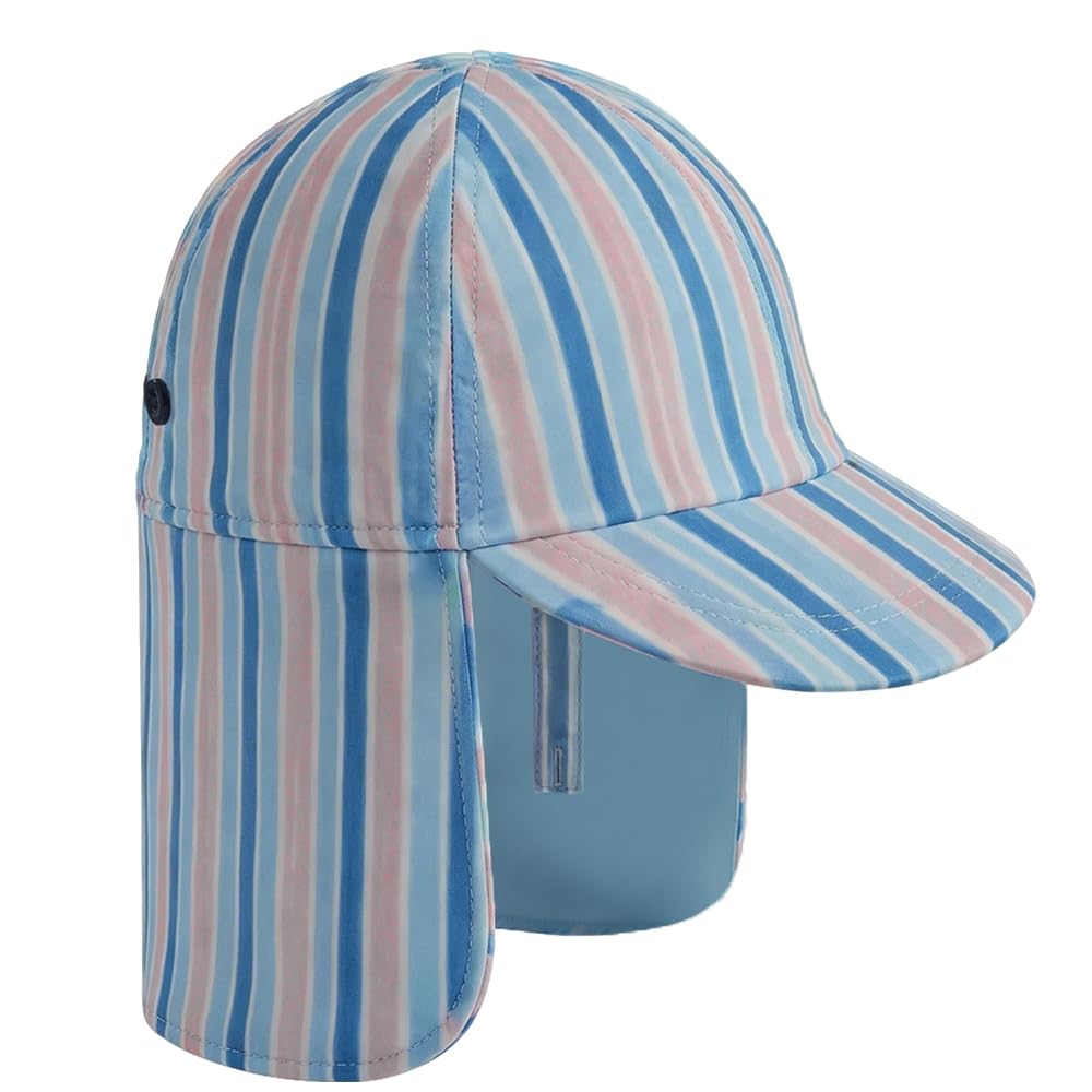 Gifts Treat Kinder Legionäre Hut, UPF 50+ Sonnenschutz Schwimmkappe Flap Hat bei Tieren Muster für Kinder, Jungen Sonnenhut mit Nackenschutz