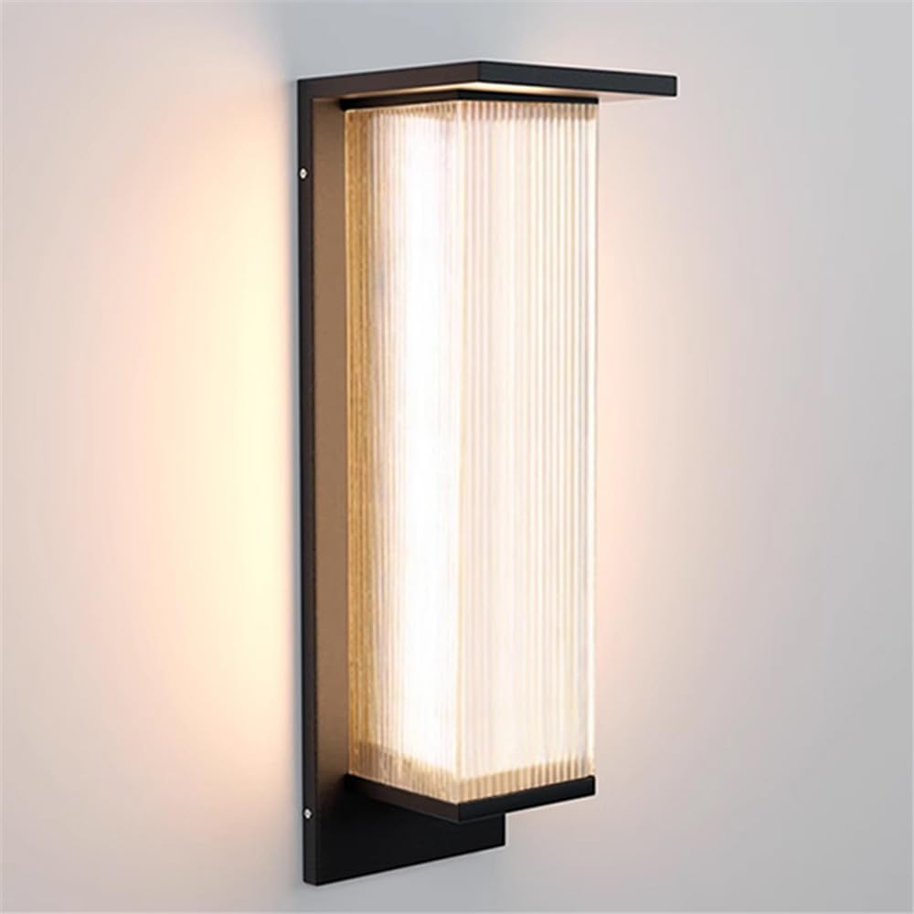 SMCCYYSD Contemporary Solar Outdoor Wall Lamp Simplicity Waterproof Balcony Hallway Courtyard Villa Gate Hotel Garden Enclosing (9277 H60CM Solar)