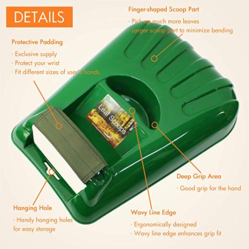 Gardzen Large Leaf Scoop & 12 Tines Gardening Leaf Rake Set, Comes with 72 Gallon Garden Bag - Image 5