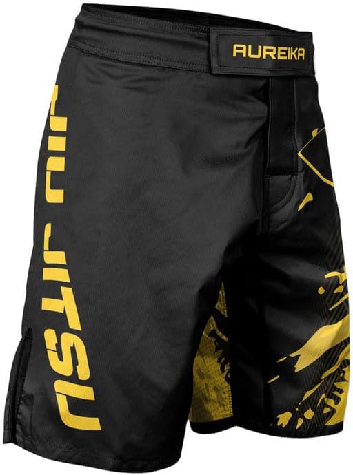 Spartan Men’s Fight Shorts for BJJ – Grappling MMA Shorts for Boxing Muay Thai Jiu Jitsu