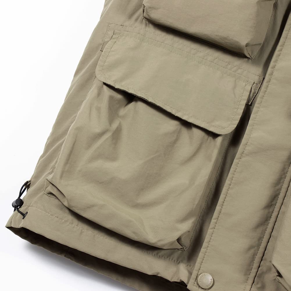 Uomo Gilet Multi-Tasche Gilet da Giornalista Giacca da Pesca per Fotografia Giubbotto Gilet da Trekking e Attività All’aperto