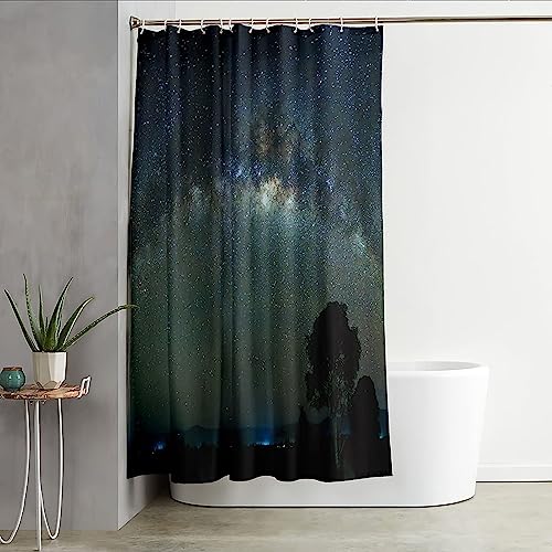 Rideau de douche 300x200 imperméable en polyester avec anneaux de fixation - 3