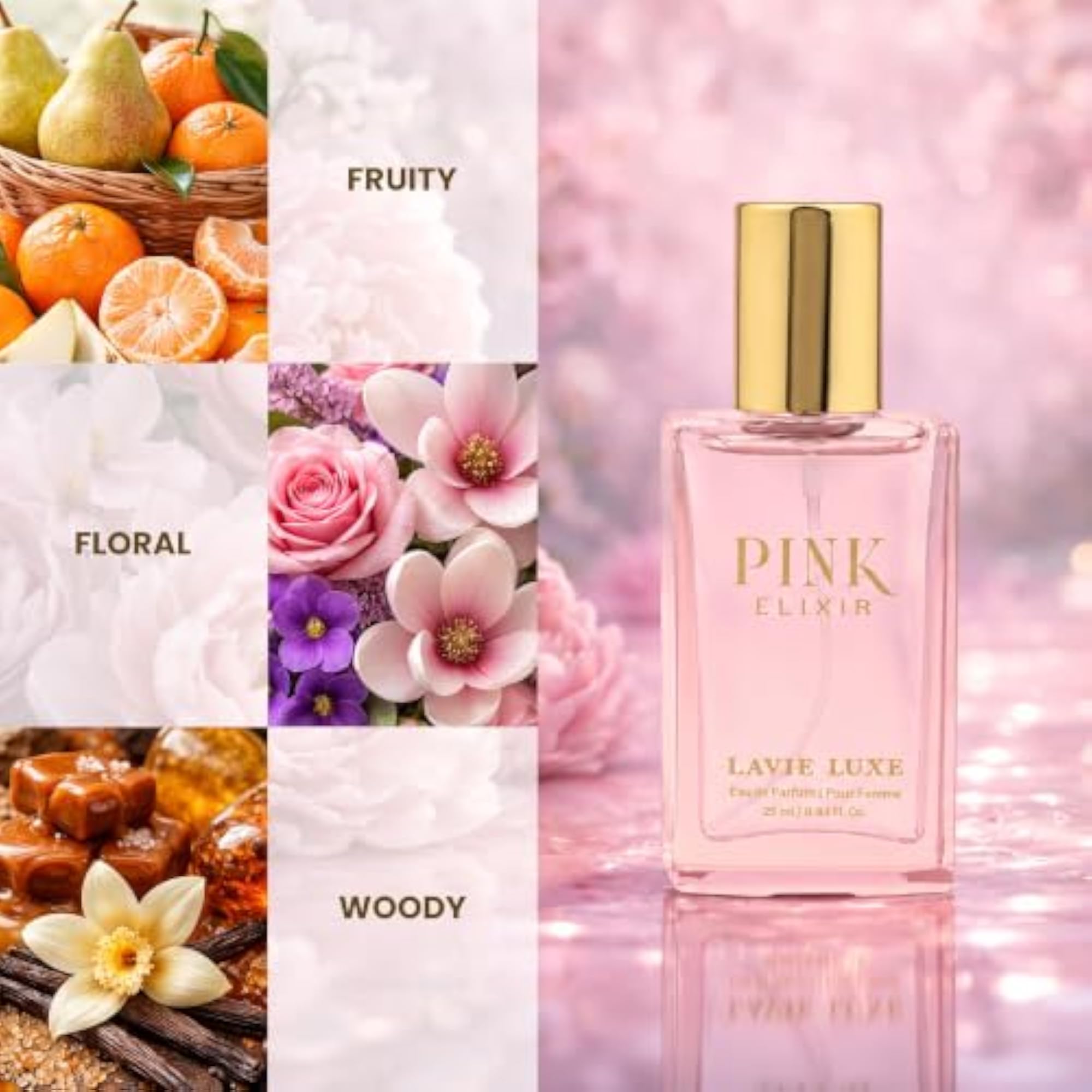 Women's Pink Elixer Eau De Parfum, Luxury Collection 25ml