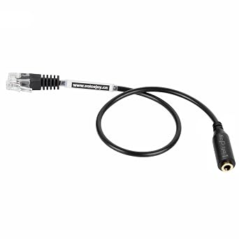 VoiceJoy 3.5mm Smart Phone Headset to RJ9 Adapter Cable - 3.5mm Headphone Converter for Office Telephone IP Phones