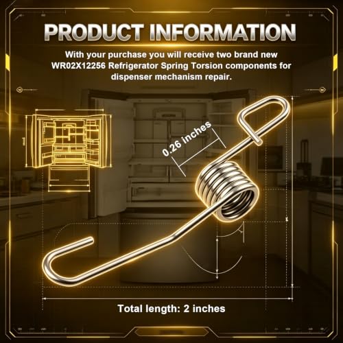 2 Pack WR02X12256 Refrigerator Torsion Spring for GE & Hotpoint by Valorup - Used condition - Image 3