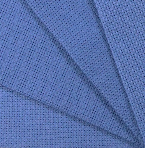 Image of KCS 4 /6 pc of 12 inch x 18 inch 30cmx45cm 18 Count Cotton Aida Cloth Cross Stitch Fabric (Jeans Blue, 4 pc)