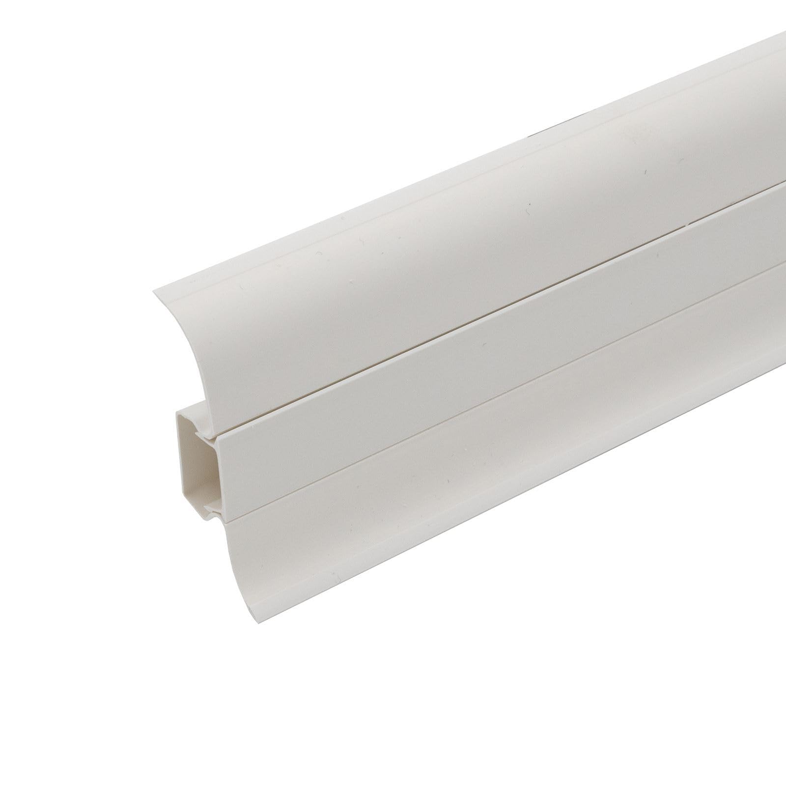 Premium Classic Skirting Board PVC Plastic Baseboard (2.2m) - White