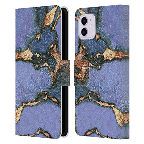 Funda de cuero iPhone 11 Monika Strigel morada tipo libro
