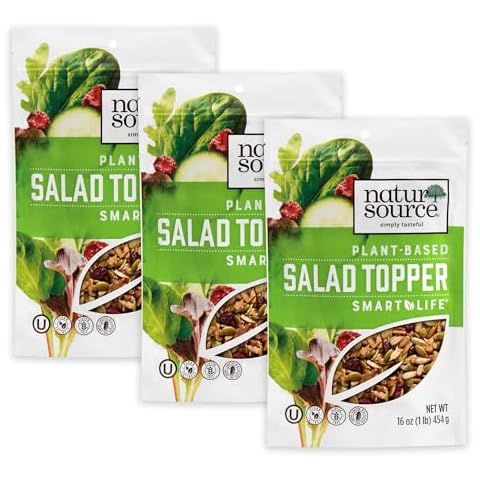 naturSource Salad Topper Smart Life - Salad Toppings, Salad Mix, Salad Toppers Seeds and Cranberries, Crunchy, Mixed Seeds for Salad, Oatmeal or Yogurt, Natural, Gluten Free - 16 Oz (1 Lb) (Pack of 3) Cover