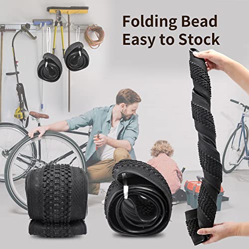 Simeiqi 27.5"X1.95" Inch Bike Tire Mtb Mountain Foldable Replacement Bicycle Tire (27.5 X 1.95 One Pack) #TOP5