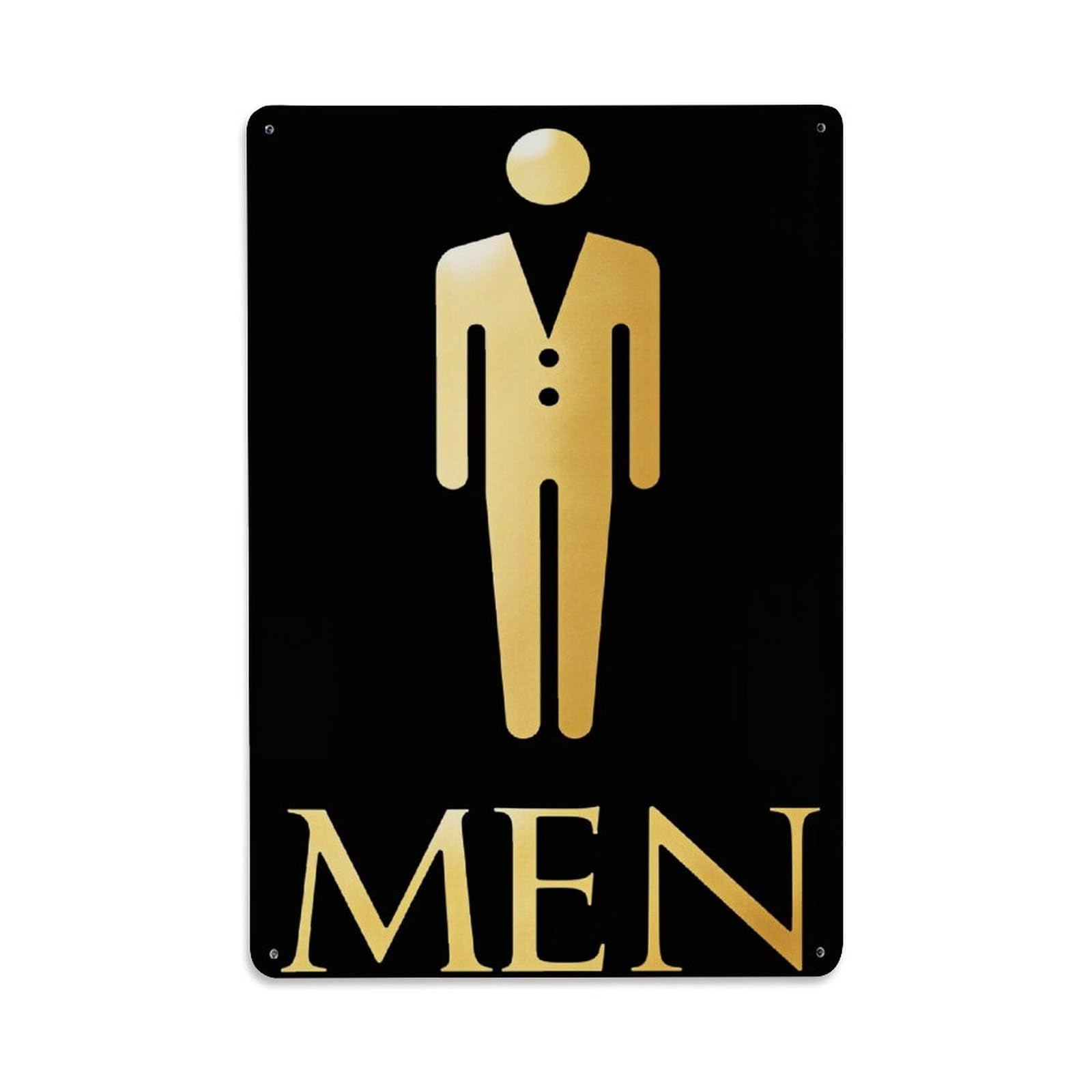 Enderetf Men's Vintage Golden Man Silhouette Sign Tin Sign Metal Poster, Home Bar Garage Man Cave Cafe Indoor & Outdoor Wall Decoration 8X12inches