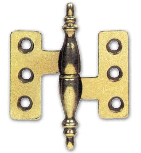 Cerniera Per Mobili In Ottone Bronzato Mod. Barocco Ala Piana 65Mm Dx Destra 24Pz