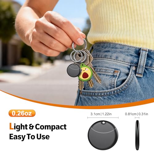 Tracker Bluetooth anti-perte compatible Find My : lot de 2 localisateurs de clés iOS étanches