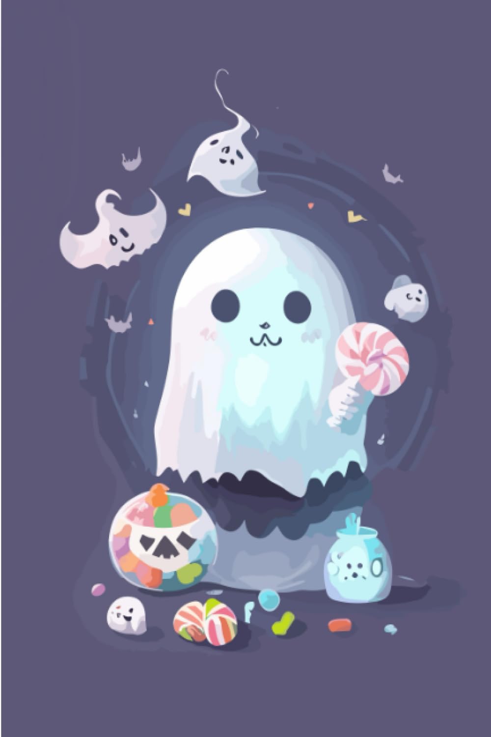 Ghost notebook: Halloween cute style cover