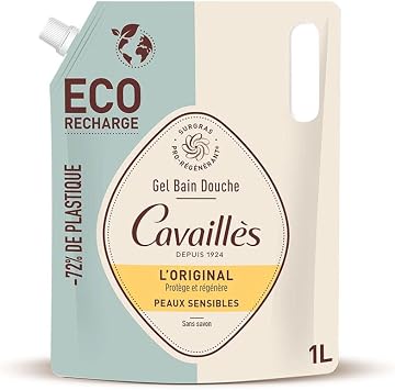 Rog  Cavaill s Bath Shower Gel Sensitive Skins The Original Eco-Refill 1L